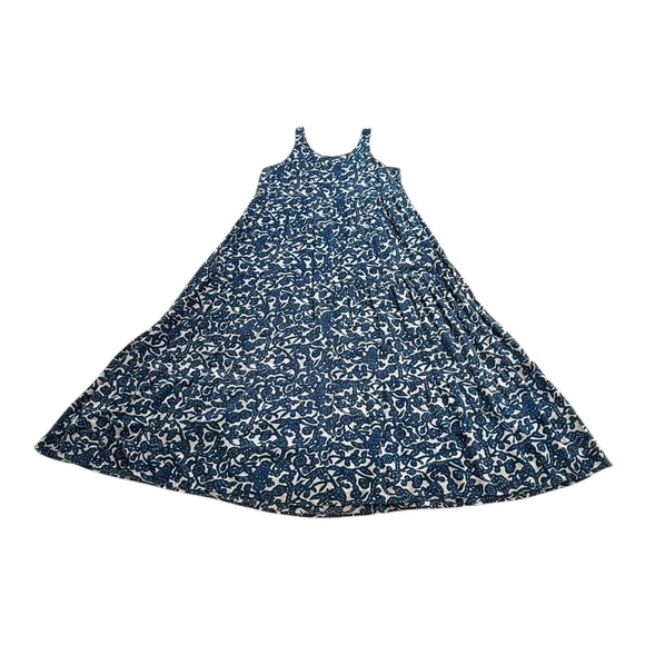 Lucky Brand Women's Blue Vines & Birds Maxi Dress - Size XL - Picture 5 of 11